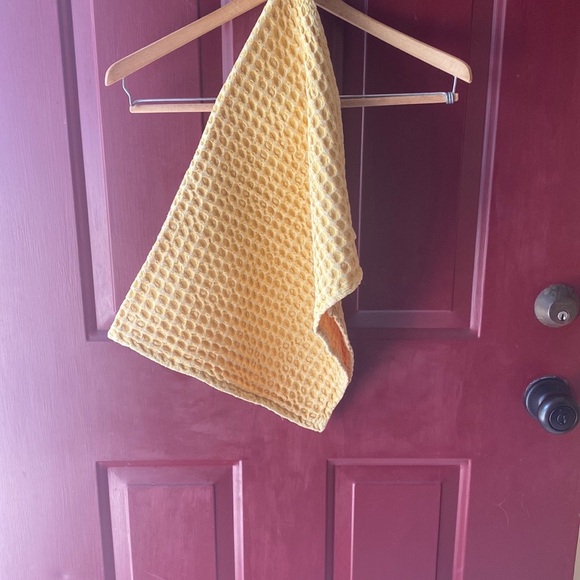 Creative Co-Op Yellow WaffleTowel - Picture 1 of 7
